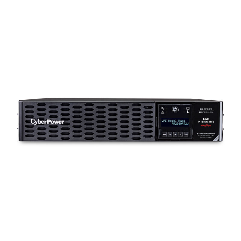 CyberPower PR2000RT2U Smart App Sinewave UPS System, 2000VA/2000W, 8 Outlets, 2U Rack/Tower, AVR