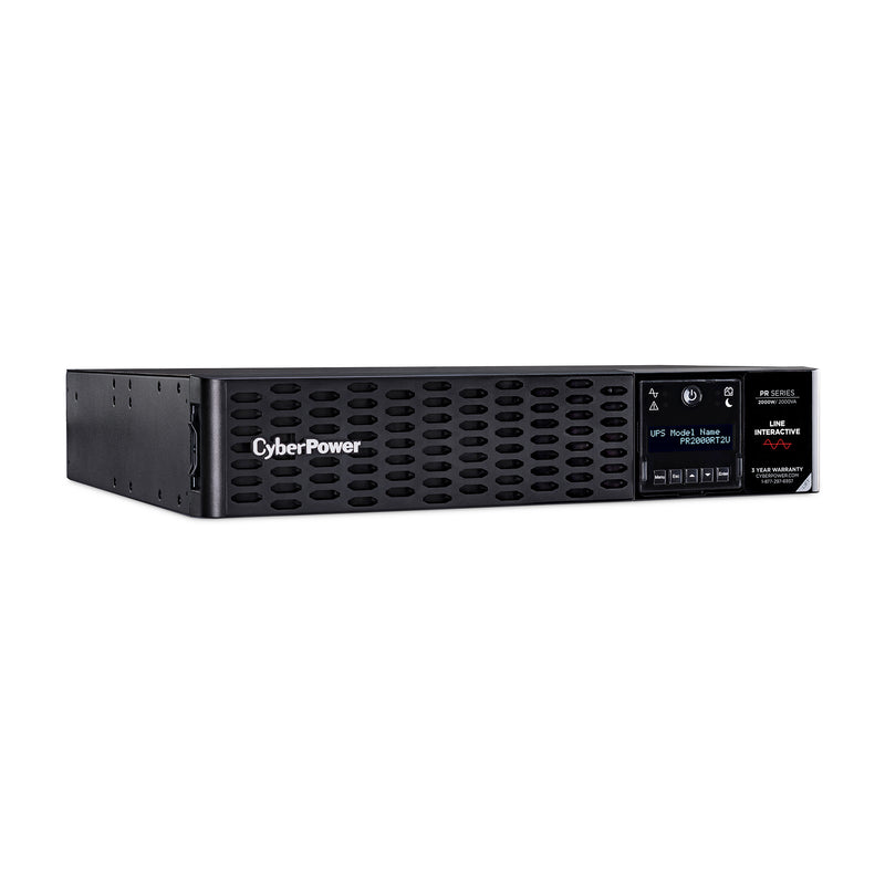 CyberPower PR2000RT2U Smart App Sinewave UPS System, 2000VA/2000W, 8 Outlets, 2U Rack/Tower, AVR