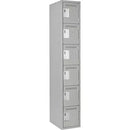 6-Tier Steel Lockerette - 1 Bank - Grey - 12 x 18 x 72 in. - image 1