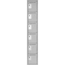 6-Tier Steel Lockerette - 1 Bank - Grey - 12 x 18 x 72 in. - image 2