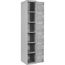 6-Tier Steel Lockerette - 1 Bank - Grey - 12 x 18 x 72 in. - image 3