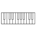 Music Stamp MSP-1 Piano Stamp - One Octave