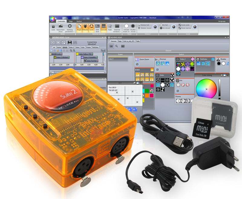 Sunlite SUITE2-FC Suite 2 Stand Alone 1536-Channel USB-DMX Controller