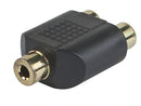 Adaptateur audio en ligne Digiflex HAA-KR102 - Prise jack 3,5 mm TRS femelle vers 2 prises RCA femelles