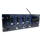 Pyle Pro PYD1962-BU 4-Channel DJ Mixer w/ Bluetooth, USB Flash, SD Memory Card Readers & LCD Digital Display