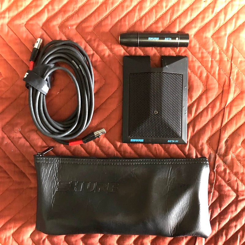 Shure BETA-SM91 Surface Mounted Unidirectional Condenser Microphone w/ Preamp and Cable - USED
