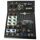 Console de mixage/interface audio 5 canaux Music8 M8-MX-2 USB avec égaliseur, DSP, alimentation fantôme 48 V intégrée, lecteur MP3, alimentation USB 5 V pour home studio, enregistrement, DJ en réseau, diffusion en direct ou karaoké - NEUVE