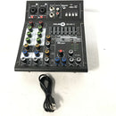 Console de mixage/interface audio 5 canaux Music8 M8-MX-2 USB avec égaliseur, DSP, alimentation fantôme 48 V intégrée, lecteur MP3, alimentation USB 5 V pour home studio, enregistrement, DJ en réseau, diffusion en direct ou karaoké - NEUVE