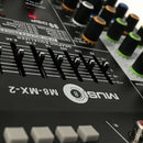 Console de mixage/interface audio 5 canaux Music8 M8-MX-2 USB avec égaliseur, DSP, alimentation fantôme 48 V intégrée, lecteur MP3, alimentation USB 5 V pour home studio, enregistrement, DJ en réseau, diffusion en direct ou karaoké - NEUVE