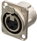 Neutrik NC3FD-LX XLR Connectors 3P FEM NICKEL/SILVER DUPLEX GRD CONTACT - NEW