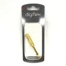 Adaptateur audio en ligne métallique Digiflex HAA-JP201 - 6,35 mm TS mâle vers 6,35 mm TRS femelle