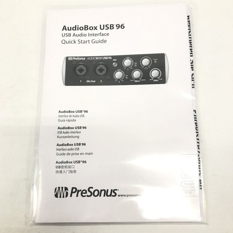PreSonus AUDIOBOX96-USB-STUDIO Studio Recording Package