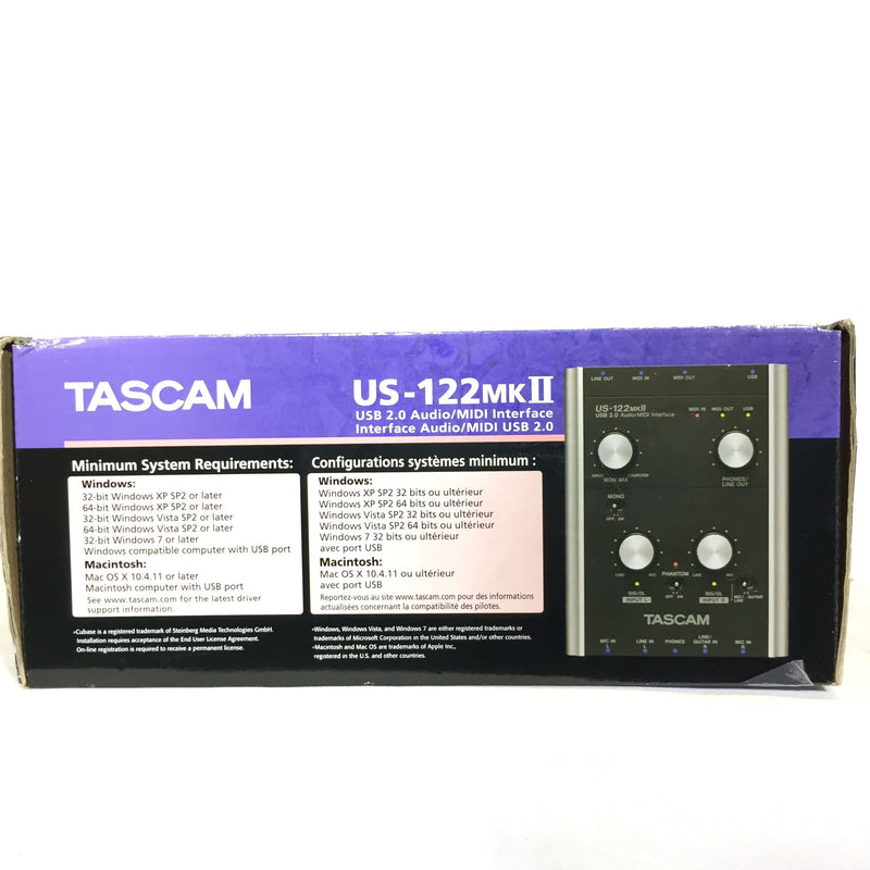Tascam US122MKII USB Audio/Midi Interface