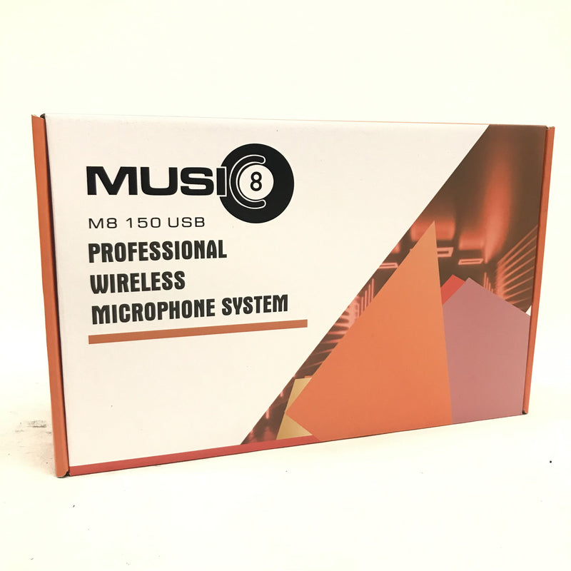Music8 M8-150 USB Professional Wireless System w/ USB Receiver and Handheld Transmitter Microphone