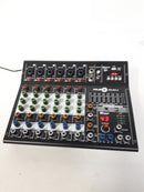 Music8 M8-MX-6 USB 8-Channel Mixing Console / Interface Mixer w/ EQ, DSP, Built-in 48V Phantom Power, MP3 Player, 5V USB Powered for Home Studio Recording DJ Network Live Broadcast or Karaoke - NEW